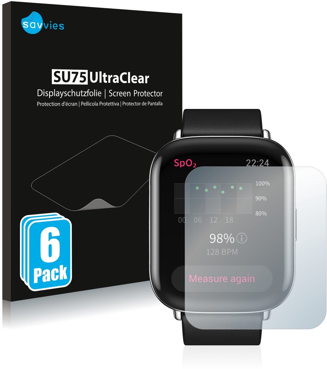 Savvies - Screenprotector voor Zepp E Square - Folie Beschermfolie transparant 6 Stuks