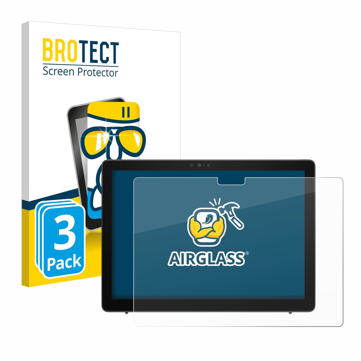 Screenprotector 3 Stuks voor Dell Latitude 7210 2-in-1 Beschermglas transparant