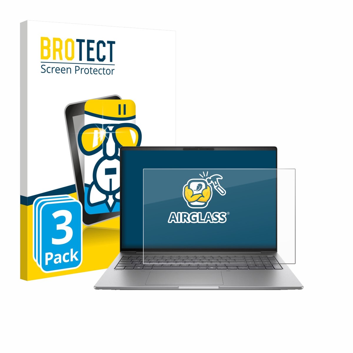 Screenprotector 3 Stuks voor HP ZBook 8 G1i 16" Beschermglas transparant