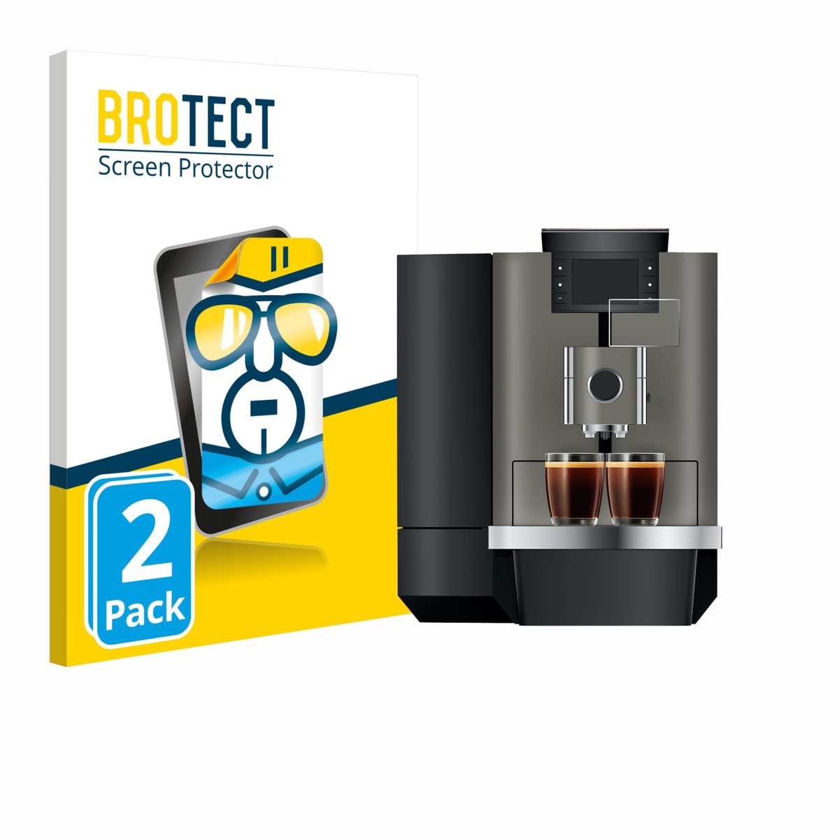 BROTECT - Screenprotector voor Jura X10 - Folie Beschermfolie transparant 2 Stuks
