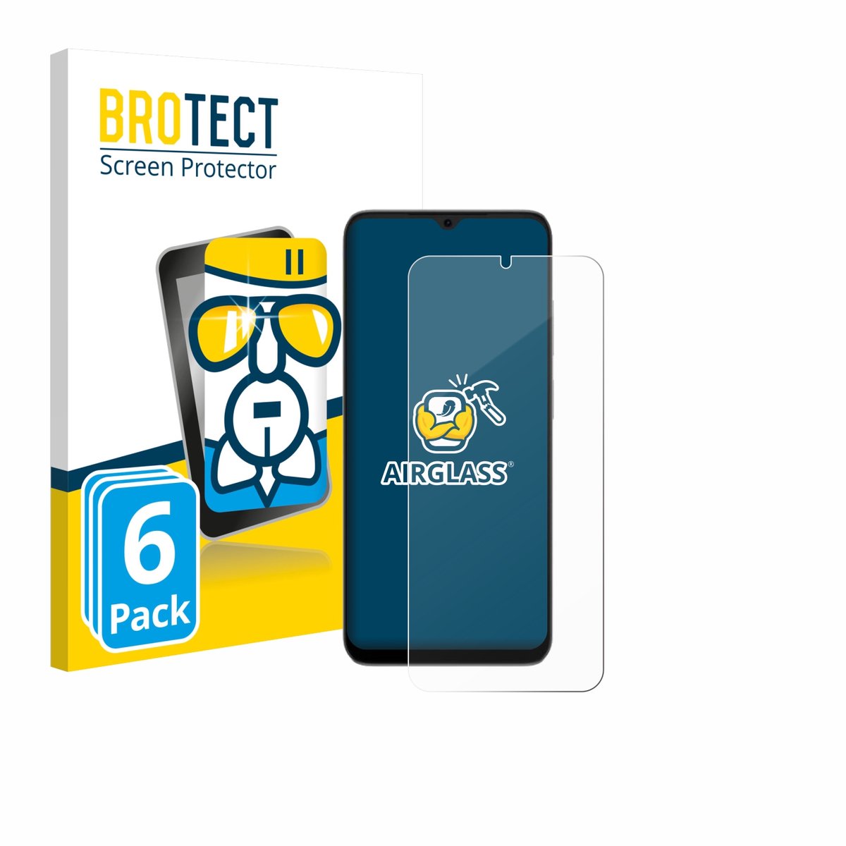 Screenprotector 6 Stuks voor Doogee Note 56X Beschermglas transparant