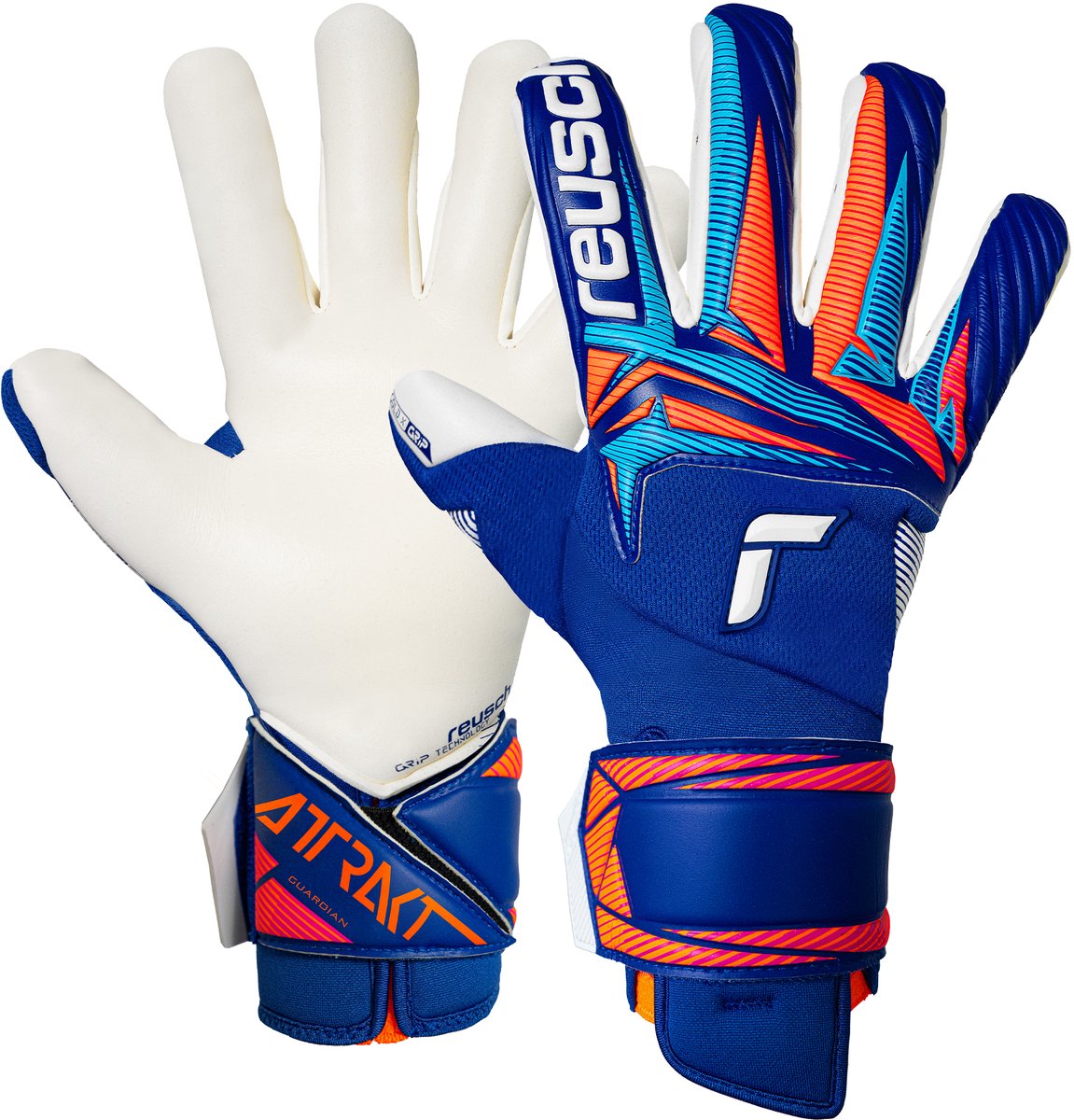 Reusch Attrakt Gold X Guardian Sharp Blue Keepershandschoenen - Maat 8.5