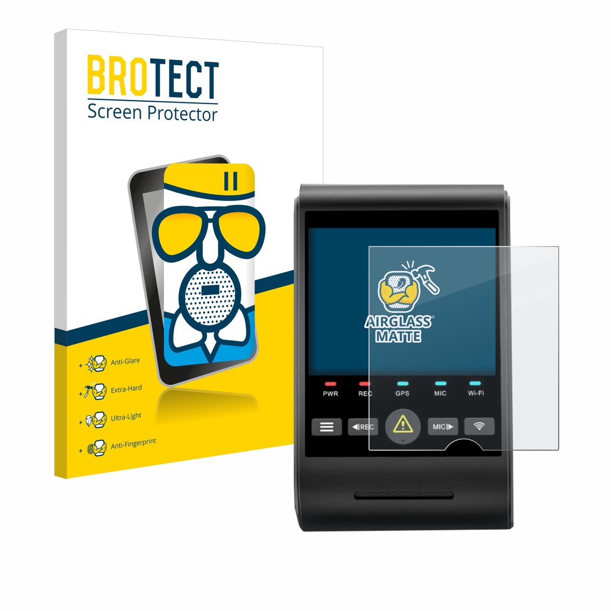 BROTECT - Screenprotector voor VIOFO A229 PRO - Folie Beschermfolie Beschermglas matte