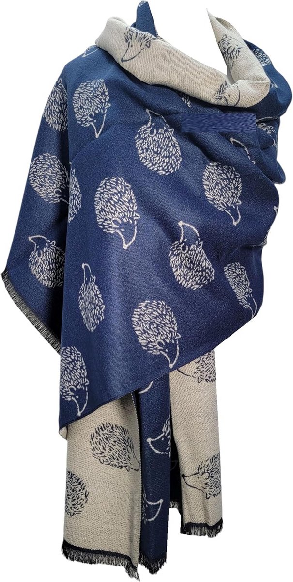 Warme Egels Sjaal met Kasjmier Textuur | Herfst & Winter Pashmina | Groot Formaat