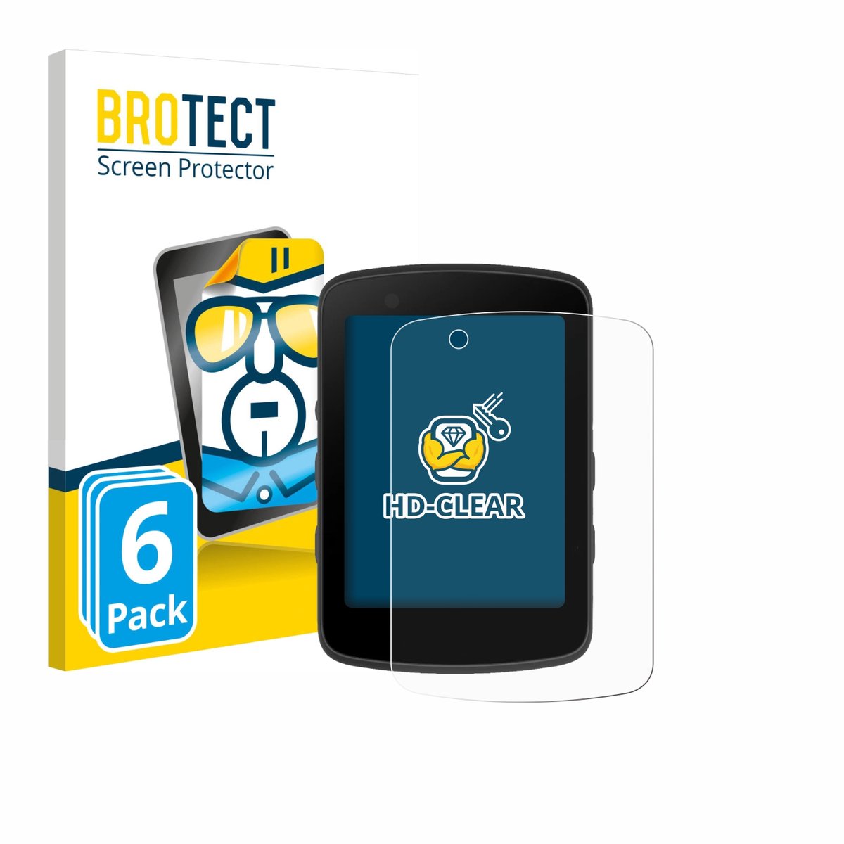 BROTECT - Screenprotector voor Bryton Rider 650 - Folie Beschermfolie transparant 6 Stuks
