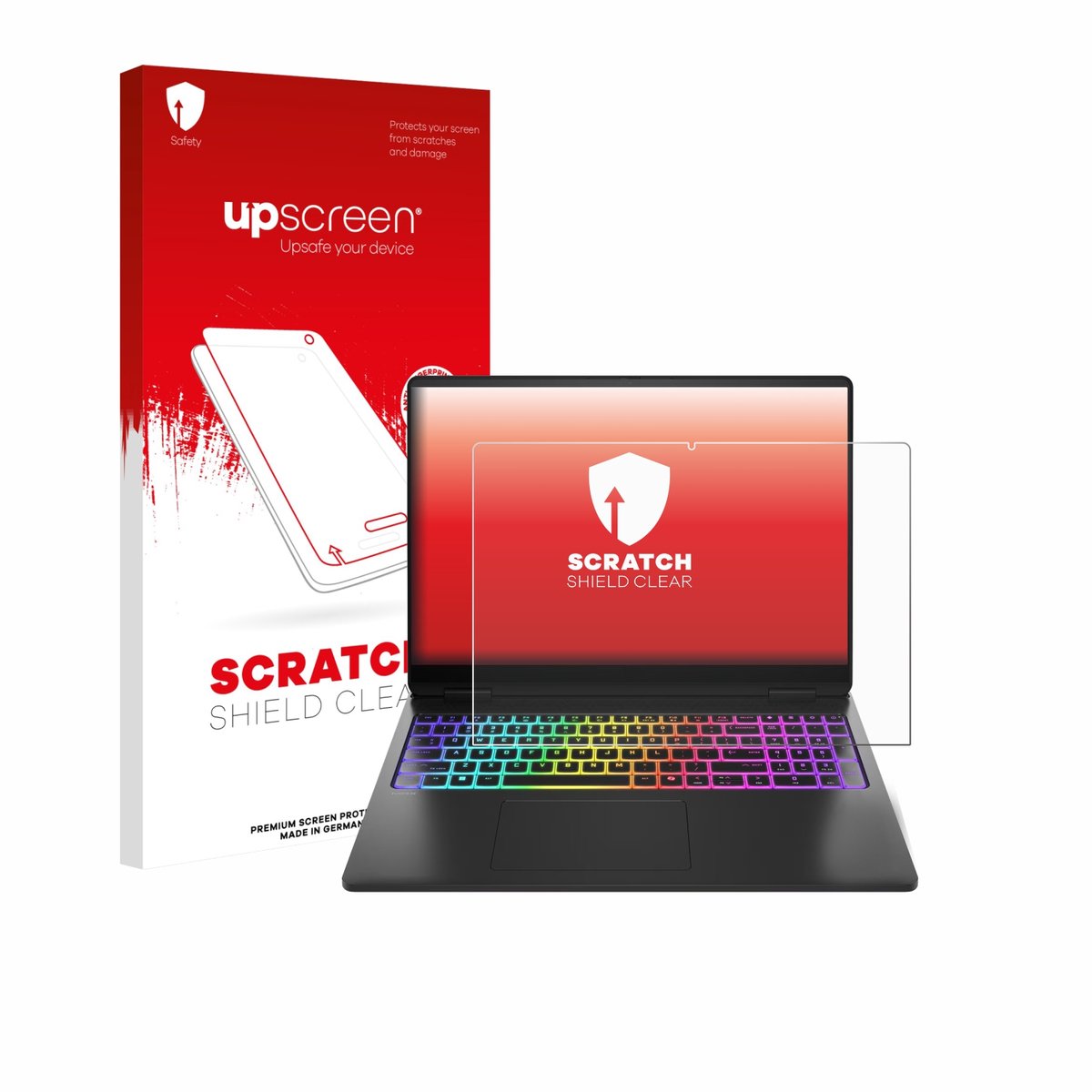 upscreen - Screenprotector voor HP Omen Max 16 - Folie Beschermfolie transparant