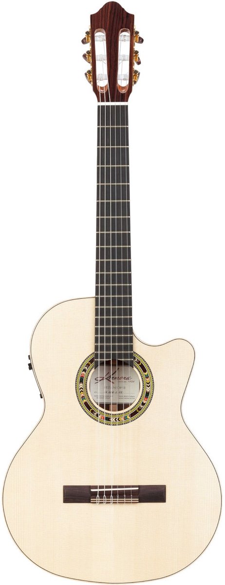 Kremona Performer Series F65CW-SB elektrisch-akoestische klassieke gitaar met koffer