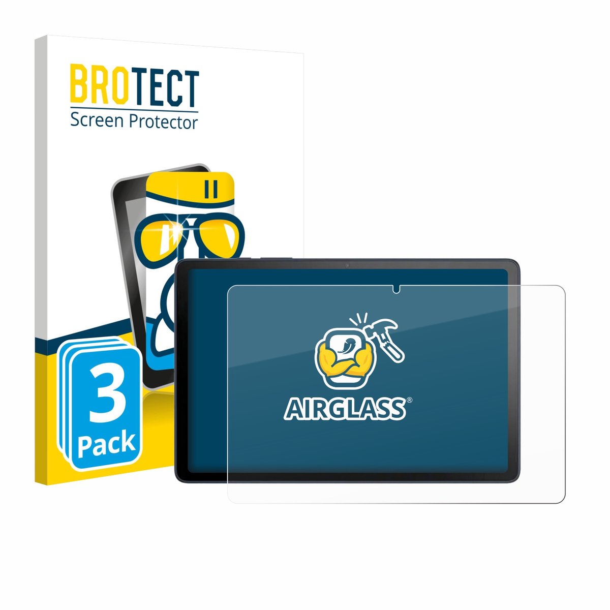 Screenprotector 3 Stuks voor TCL TAB 10L Gen 4 Beschermglas transparant