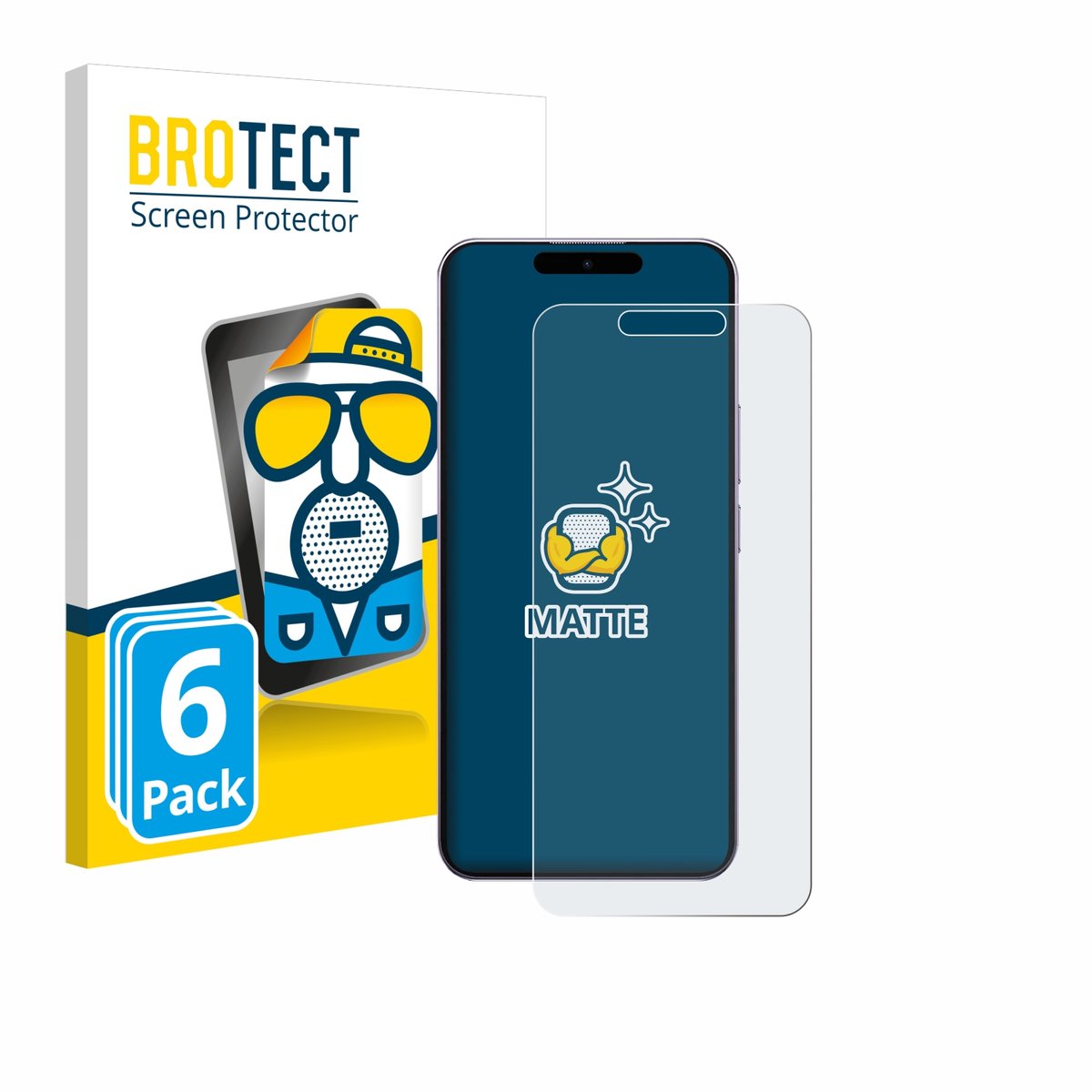 BROTECT - Screenprotector voor Oukitel P1 Pro - Folie Beschermfolie matte 6 Stuks