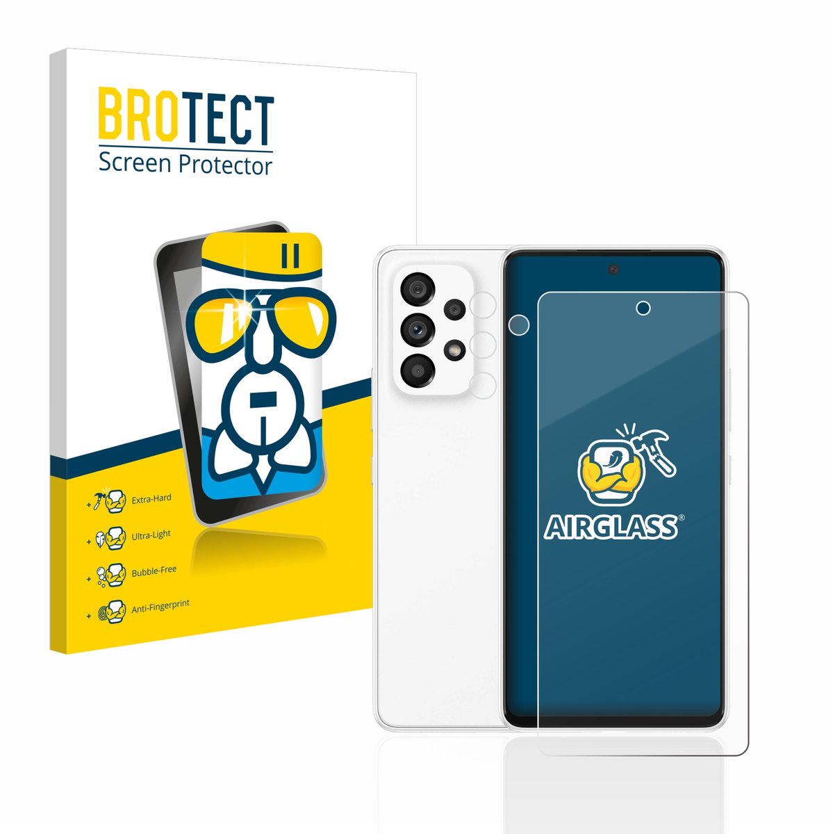 Screenprotector voor Samsung Galaxy A53 5G (Voor+Camera) Beschermglas transparant