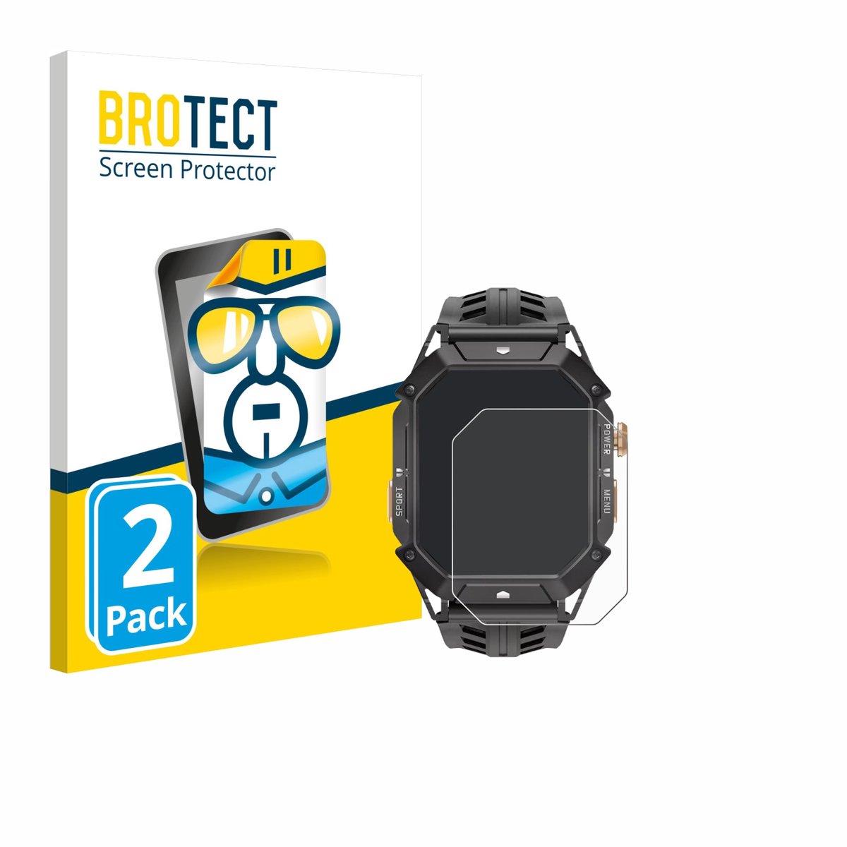 BROTECT - Screenprotector voor Oukitel BT80 - Folie Beschermfolie transparant 2 Stuks