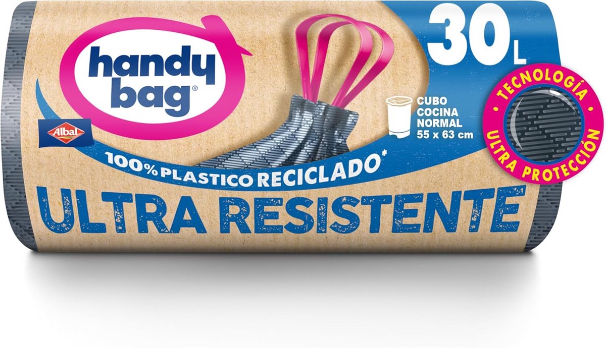 Extra Sterke Vuilniszakken 30 Liter - Lekvrij en Gemaakt van Gerecycled Materiaal (12 Stuks)