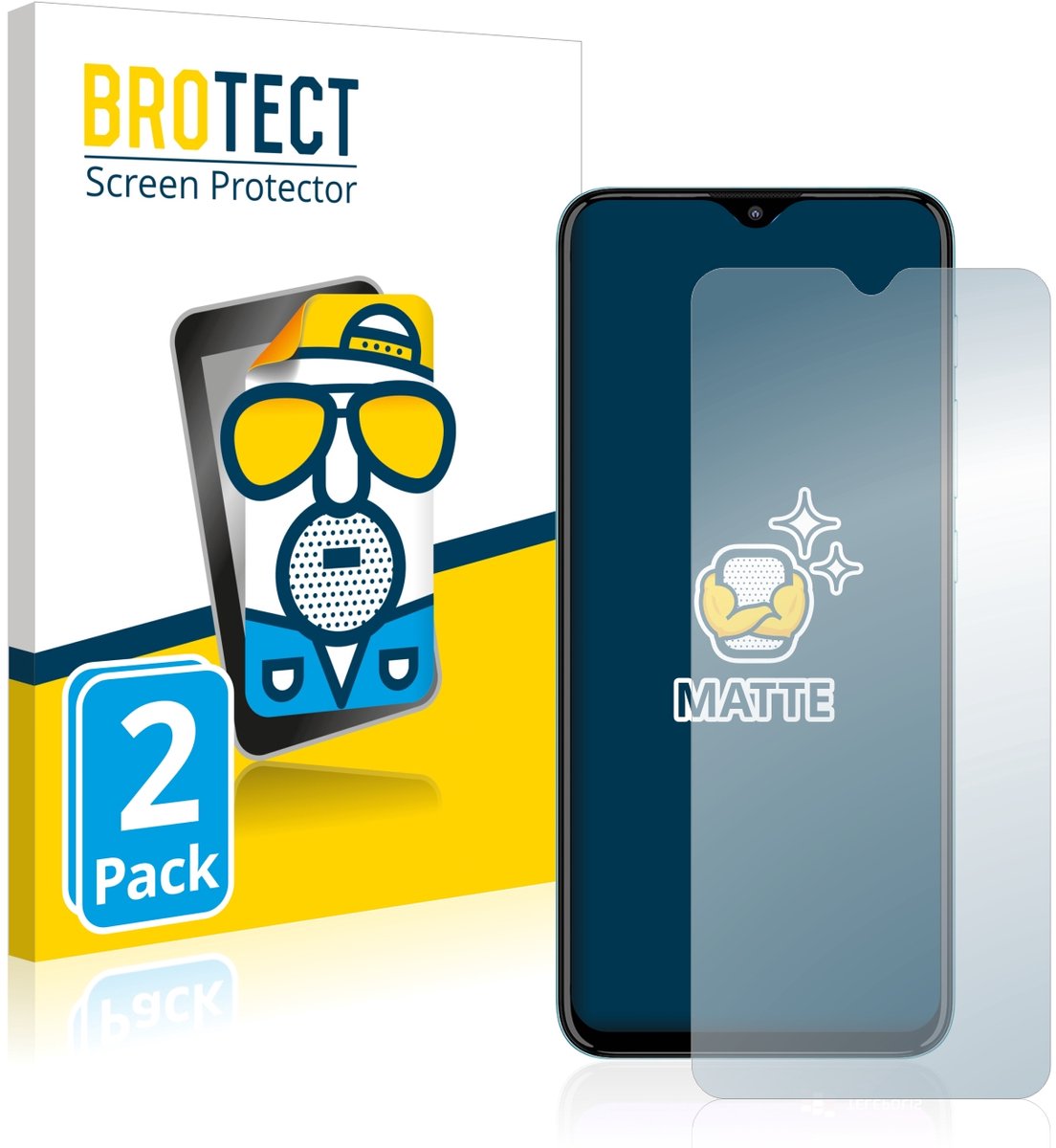 BROTECT - Screenprotector voor Motorola Moto E20 - Folie Beschermfolie matte 2 Stuks