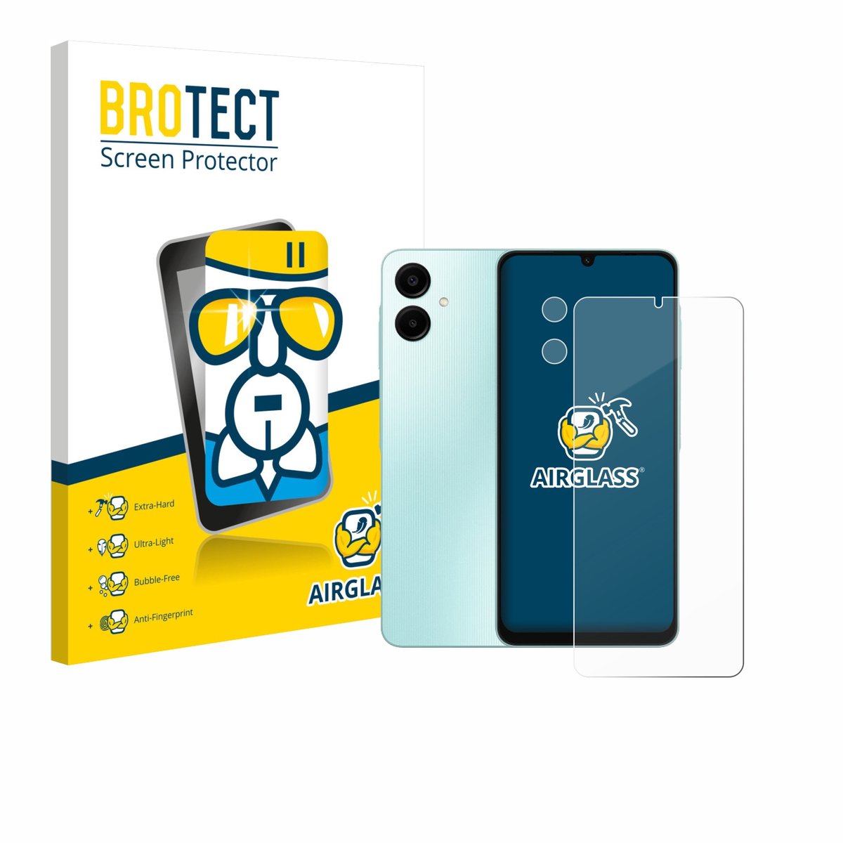 Screenprotector voor Samsung Galaxy A06 5G (Voor+Camera) Beschermglas transparant
