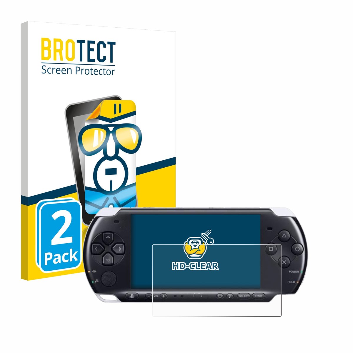 BROTECT - Screenprotector voor Sony PSP 3000 - Folie Beschermfolie transparant 2 Stuks
