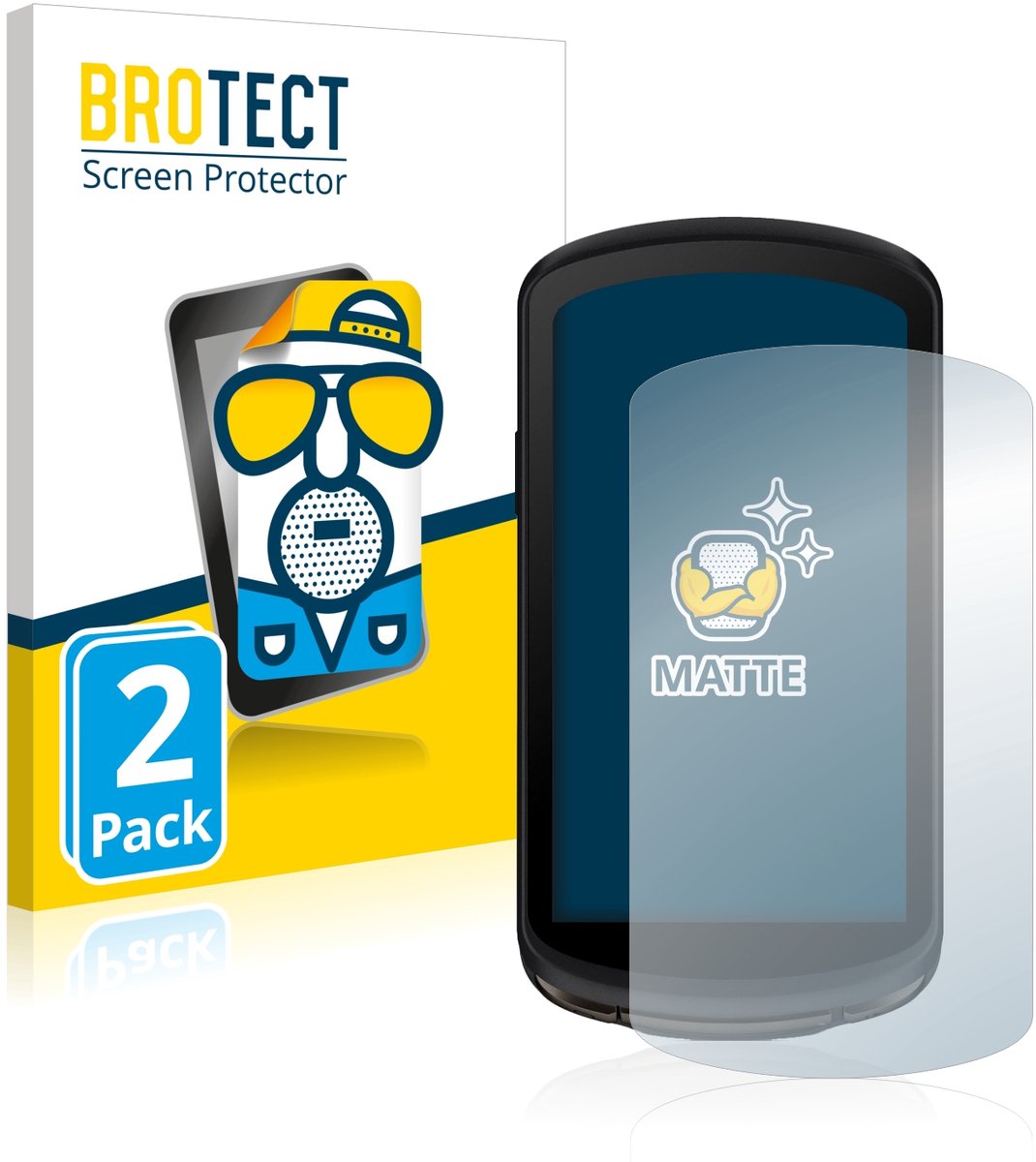 BROTECT - Screenprotector voor Garmin Edge 1040 Solar - Folie Beschermfolie matte 2 Stuks