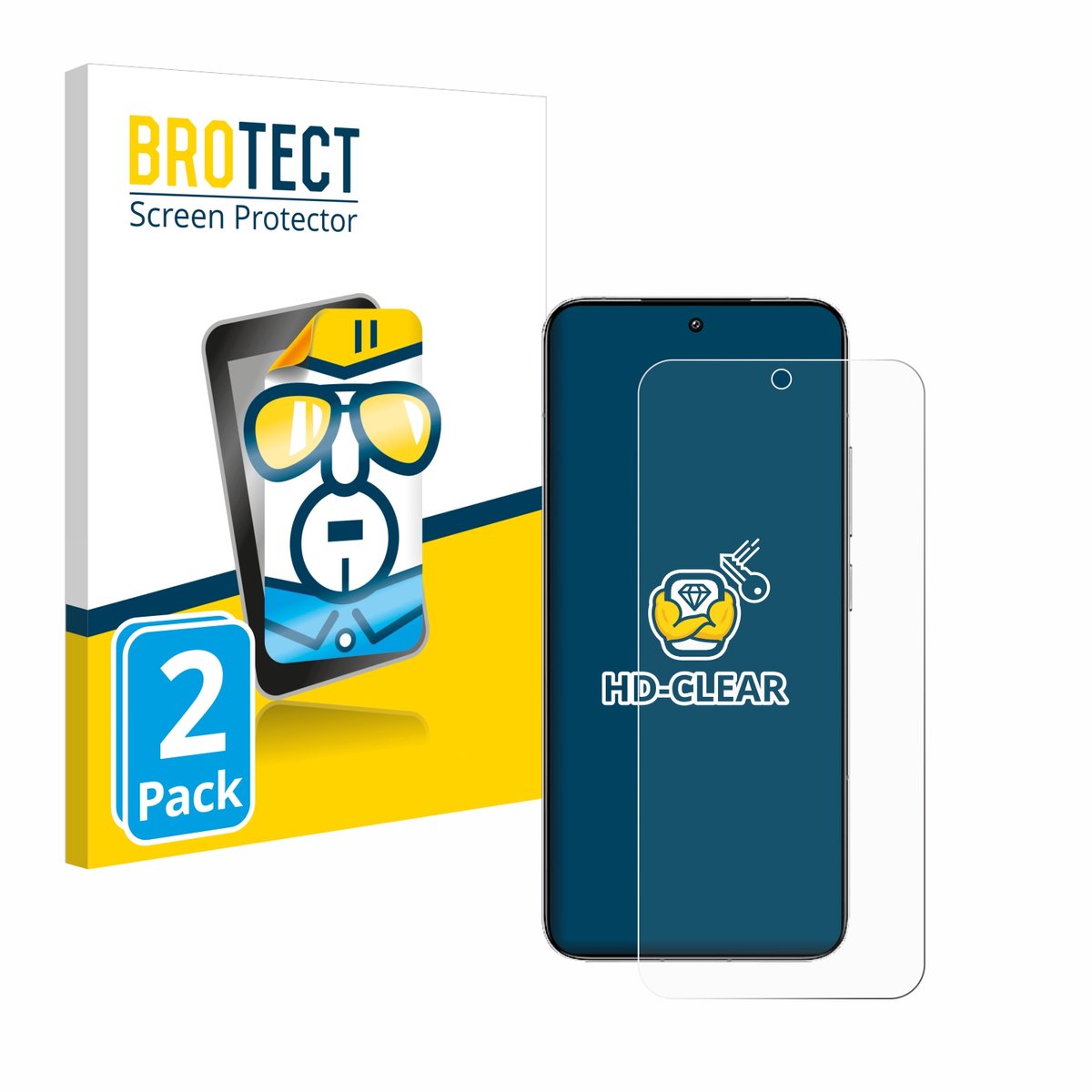 BROTECT - Screenprotector voor Xiaomi 14 - Folie Beschermfolie transparant 2 Stuks