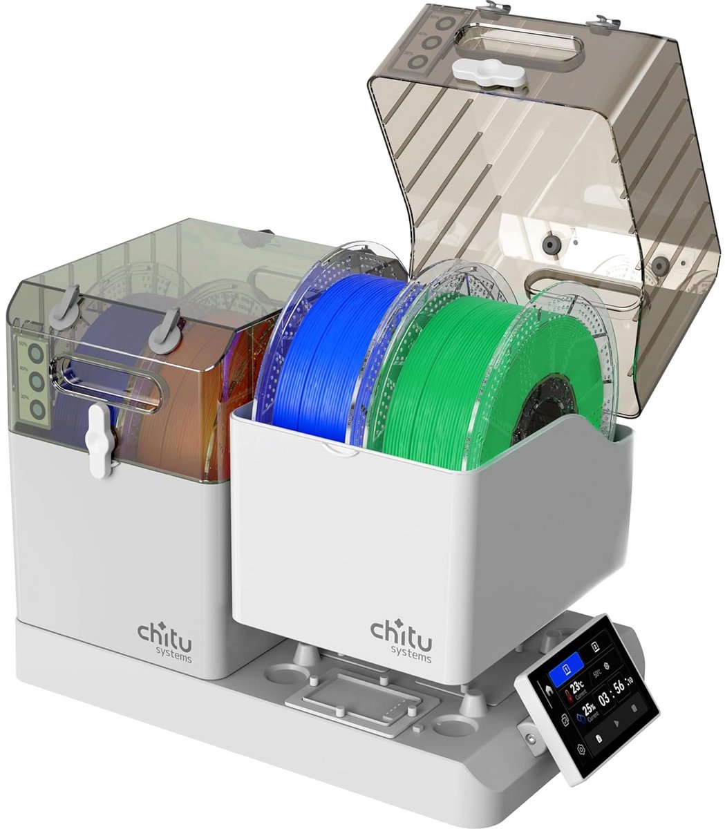 Filament Droger Box voor 3D-Printing - Vochtvrije Opslag met Regeling voor 4 Spoelen