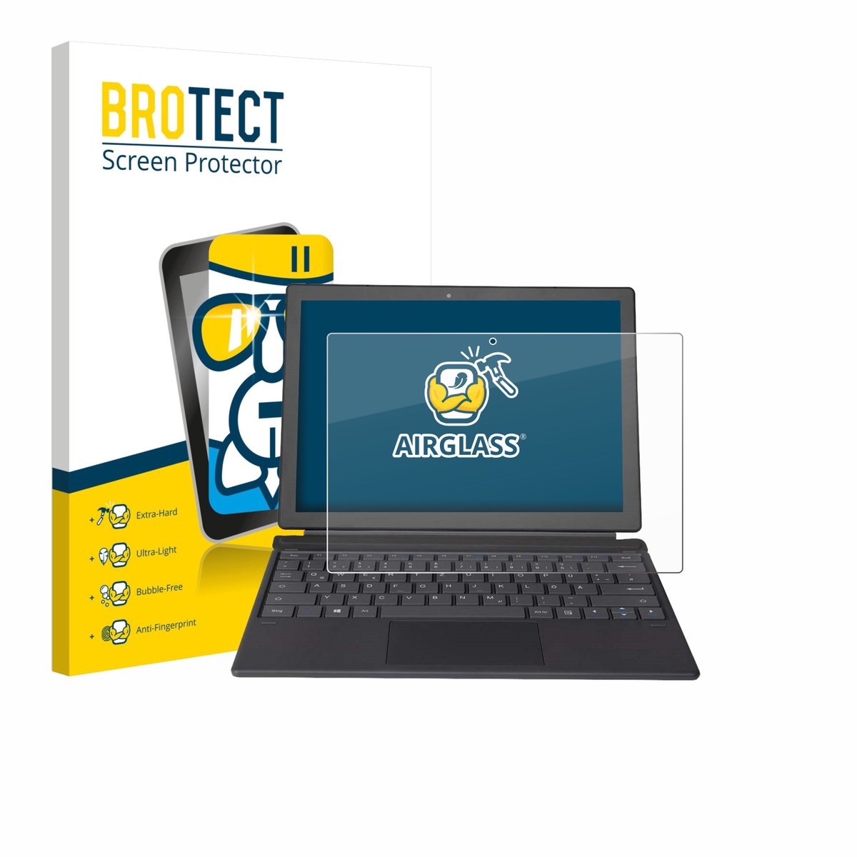 Screenprotector voor Wortmann Terra Pad 1262 Beschermglas transparant