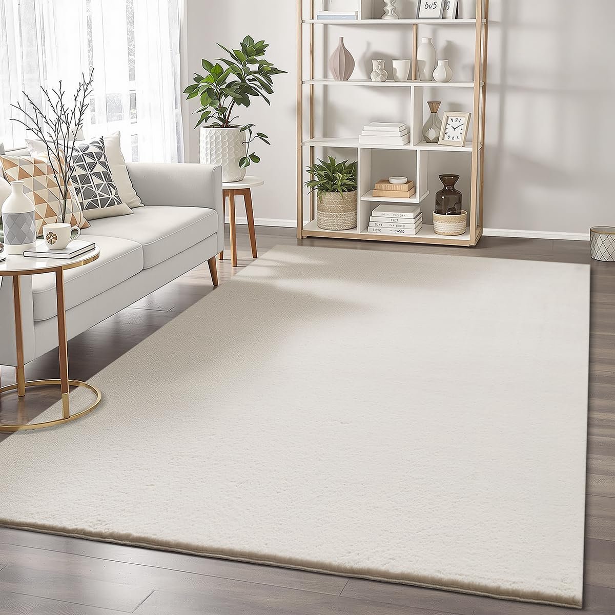 Zacht Beige Bonttapijt - Knuffelig Warm & Elegant - Wasbaar - Geschikt voor Vloerverwarmin