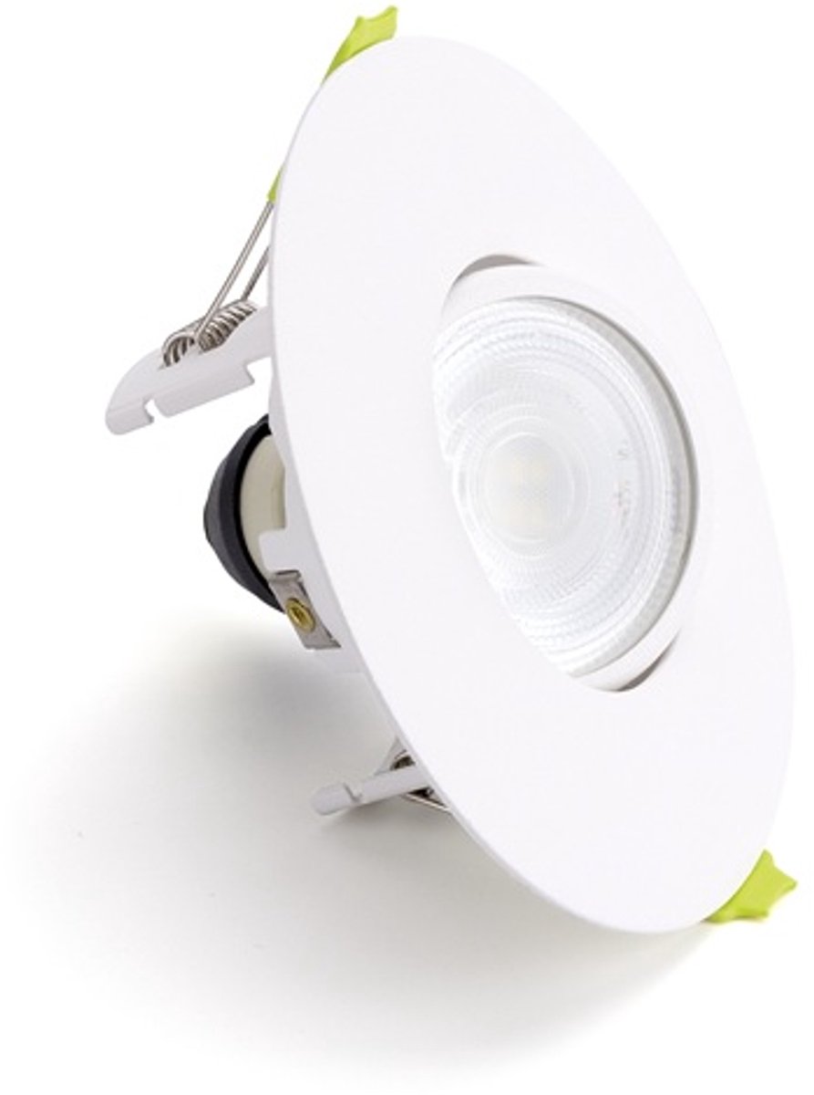 LED inbouwspot Tjerro rond wit - 11cm breed - natuurlijk wit - dimbaar