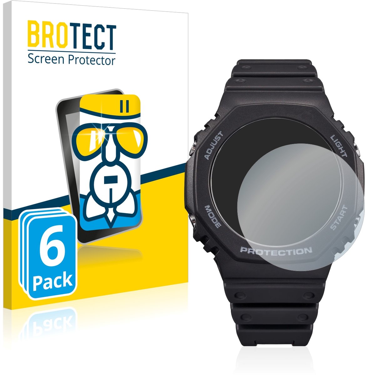 Screenprotector 6 Stuks voor Casio G-Shock GA-B2100 Beschermglas transparant