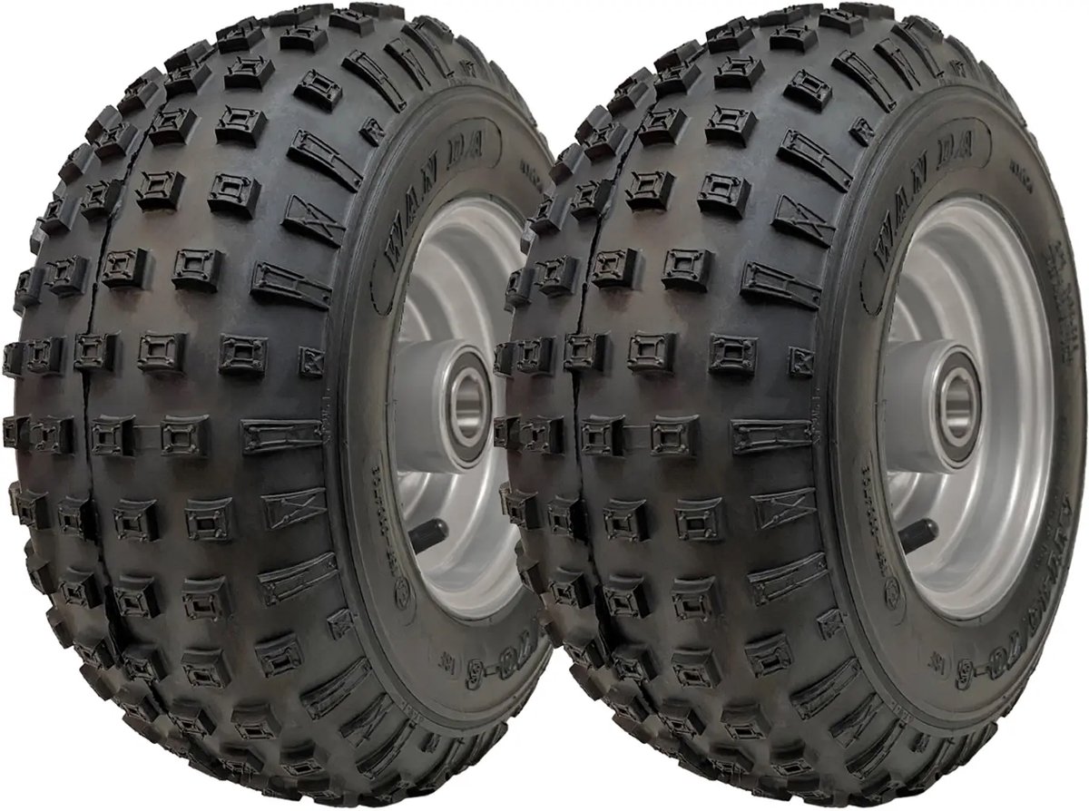 145/70-6 ATV-banden met noppen voor quads en aanhangwagens, voor kinderen, 50 cc - 110 cc, 75 kg (set van 2)