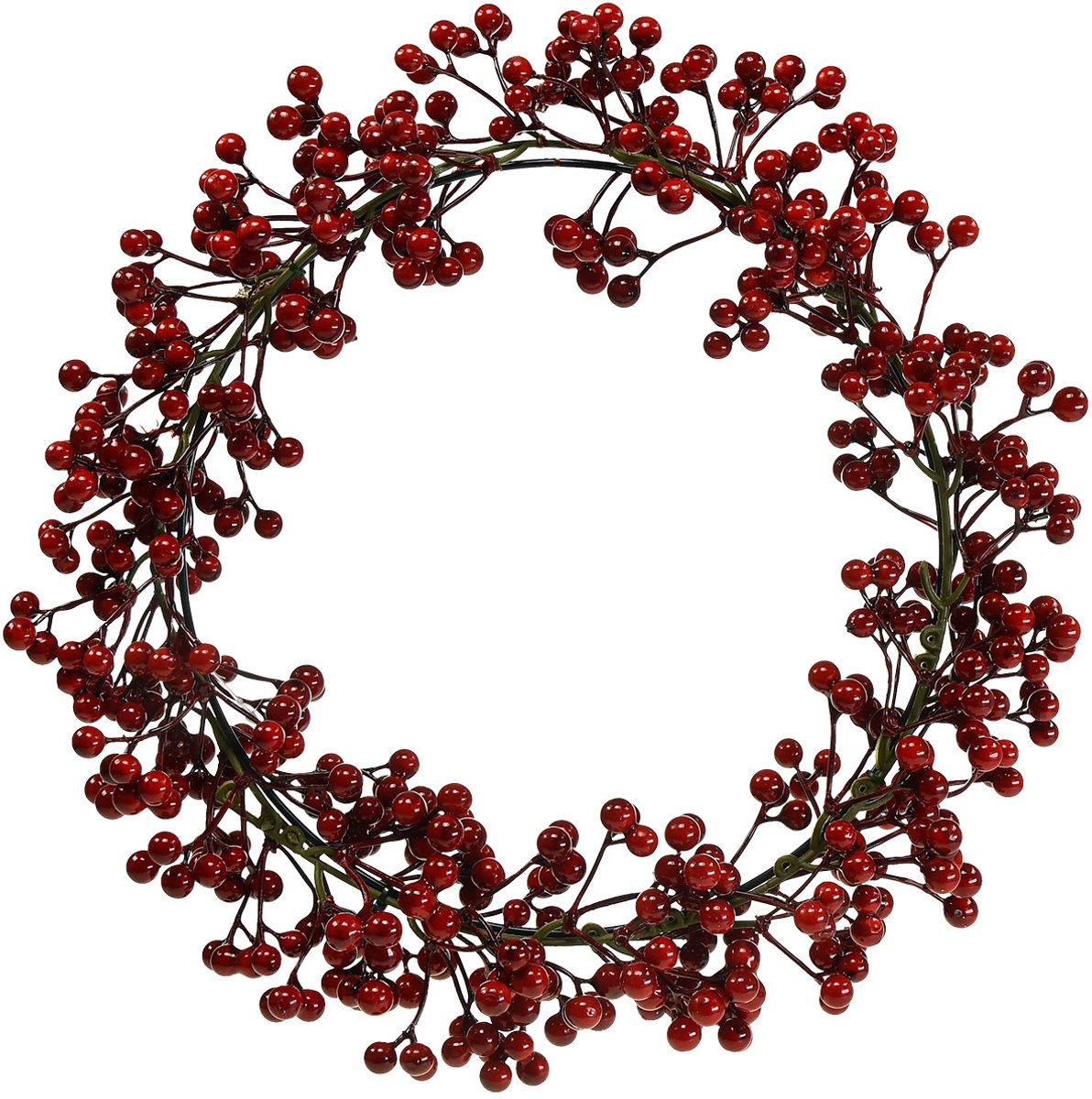Bessenkrans Rood Kunstplanten Rood Kerst Ø35cm