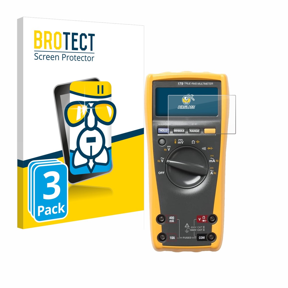 Screenprotector 3 Stuks voor Fluke 179 multimeter Beschermglas transparant