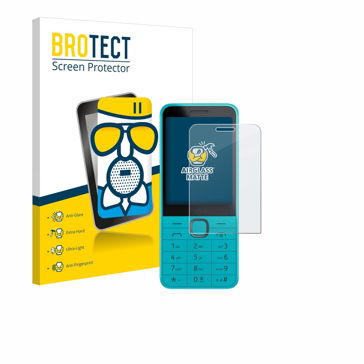 BROTECT - Screenprotector voor Nokia 235 4G (2024) - Folie Beschermfolie Beschermglas matte