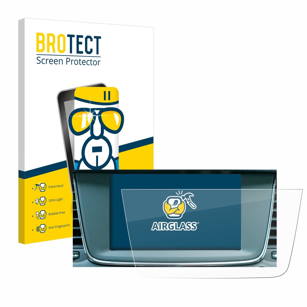 Screenprotector voor Opel Grandland X Hybrid 2020 IntelliLink 5.0 Beschermglas transparant
