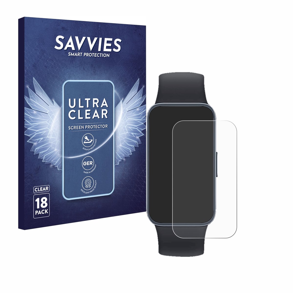 Savvies - Screenprotector voor Huawei Band 8 - Folie Beschermfolie transparant 18 Stuks