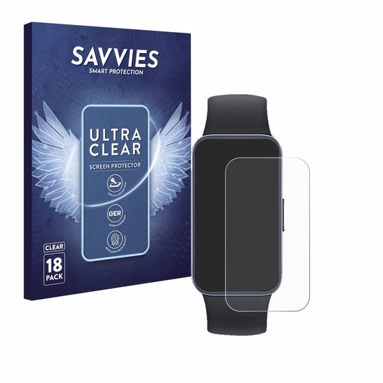 Savvies - Screenprotector voor Huawei Band 8 - Folie Beschermfolie transparant 18 Stuks