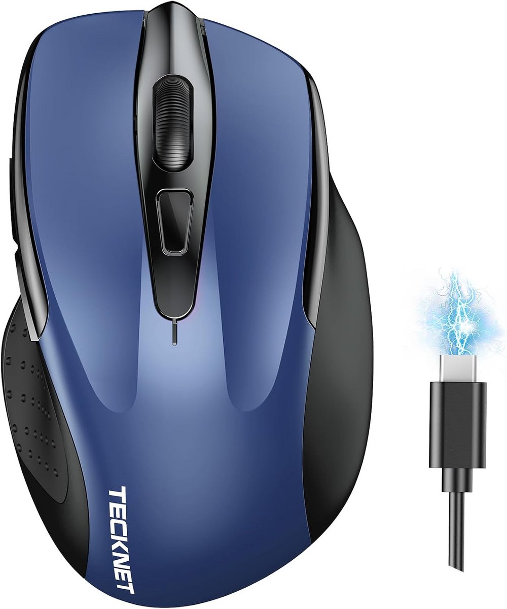 Draadloze Bluetooth Muis - Oplaadbaar, Ergonomisch en Stil voor Laptop, PC, Mac