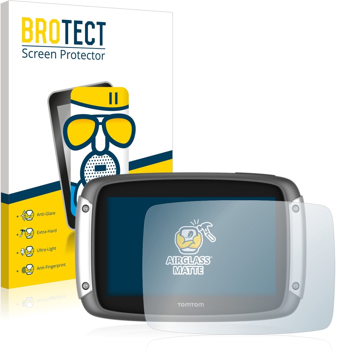 BROTECT - Screenprotector voor TomTom Rider 400 - Folie Beschermfolie Beschermglas matte