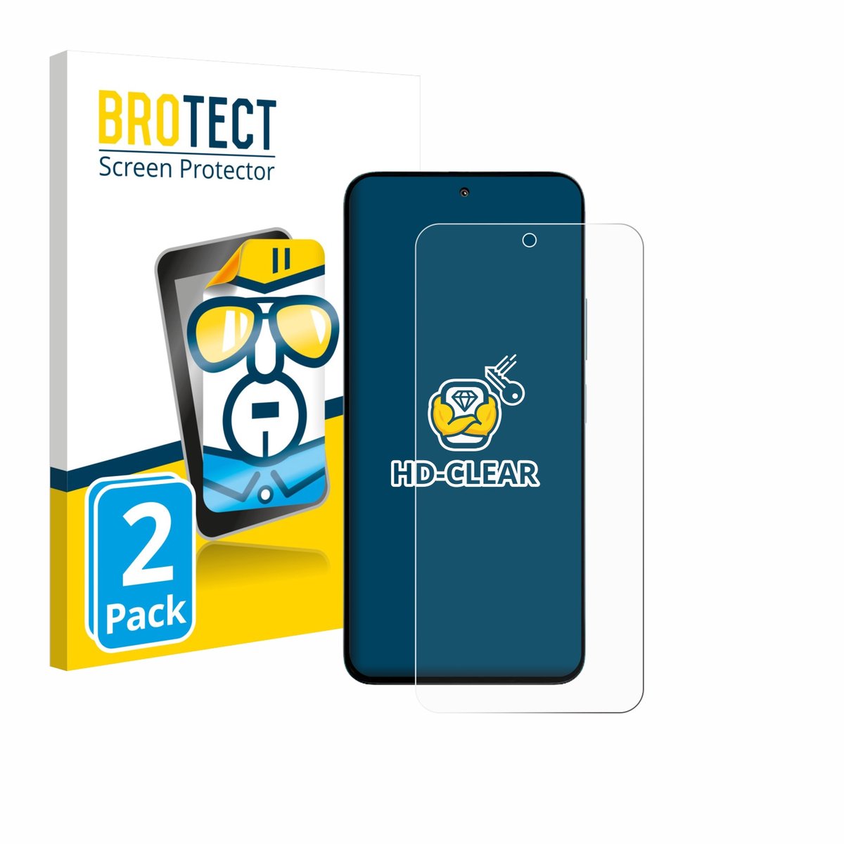 BROTECT - Screenprotector voor Xiaomi Poco M7 Plus - Folie Beschermfolie transparant 2 Stuks