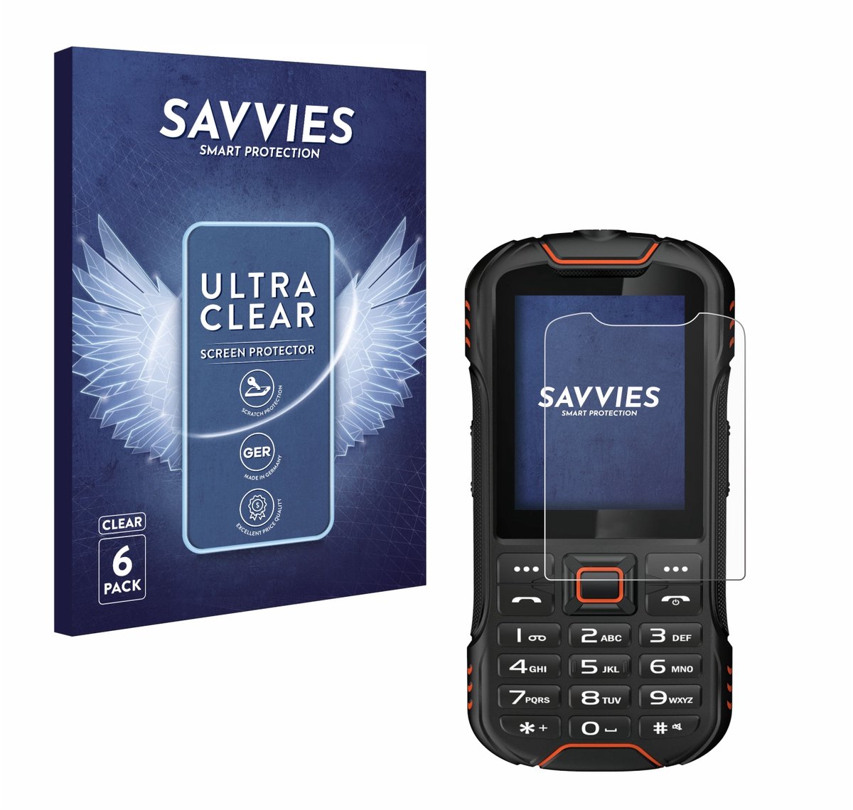 Savvies - Screenprotector voor Gigaset GLX8 - Folie Beschermfolie transparant 6 Stuks