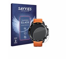Savvies - Glas Screenprotector voor Mibro GS Explorer S - Gehard Beschermglas 9H 3 Stuks