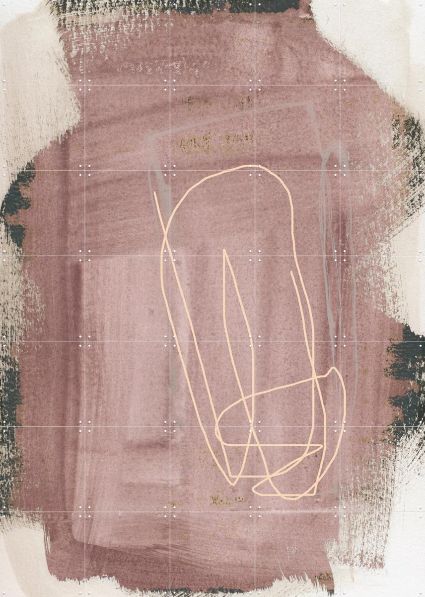 IXXI Abstract Brush Strokes 183, Mareike Böhmer - 100 x 140 cm - Gratis ophangtool - Grote wanddecoratie en posters - Grafisch Ontwerp, Minimalisme