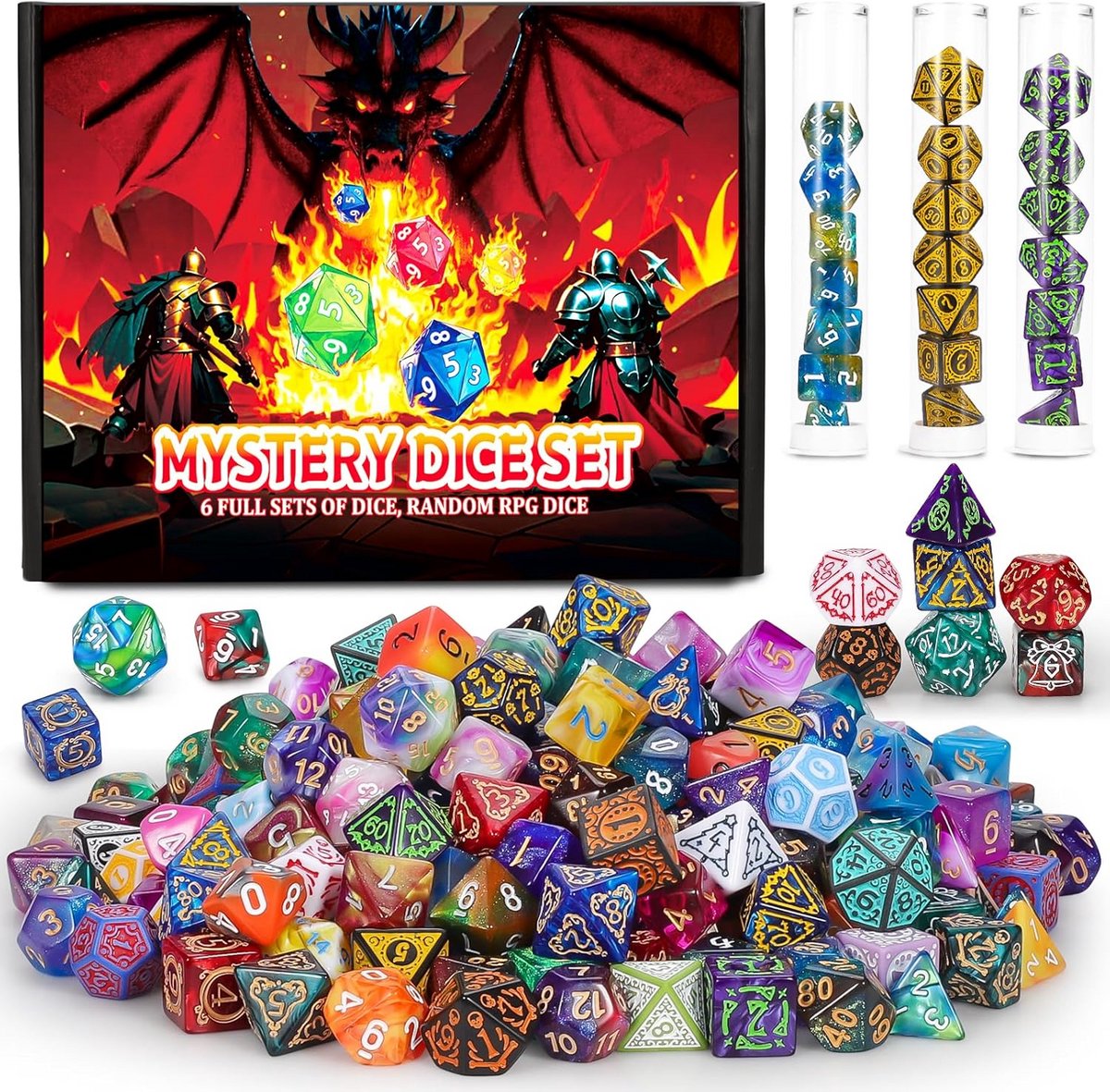 Polyedrische D&D Dobbelstenen Set 7 Stuks voor RPG en Tafelspellen