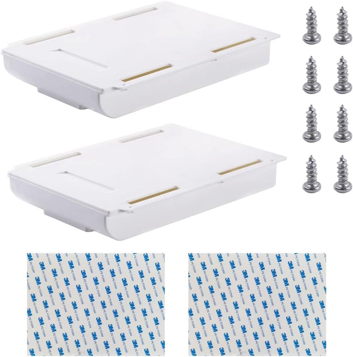 Zelfklevende Opbergdozen voor Bureau, 2 Stuks Verborgen Lade Organizer Onder Bureau