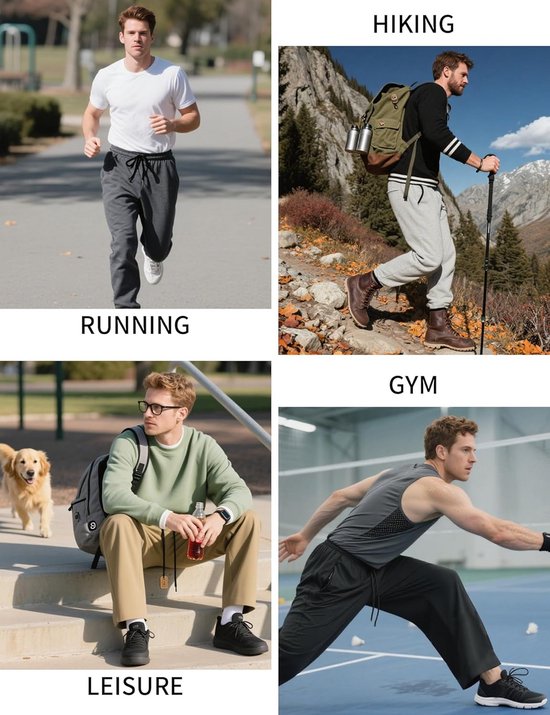 Comfortabele Heren Joggingbroek met Zakken en Elastische Boorden — afbeelding 4