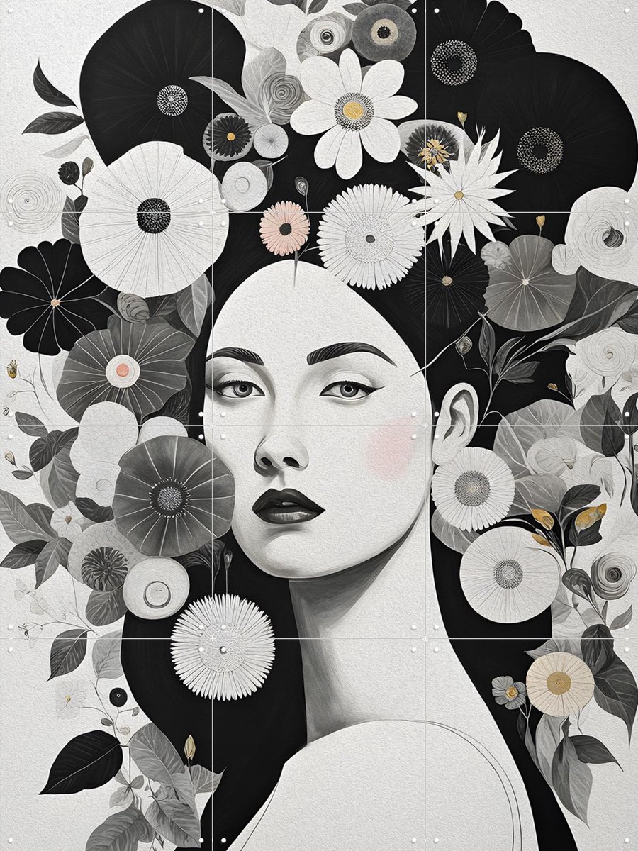 IXXI Bernadette, Artclaud - 60 x 80 cm - Gratis ophangtool - Grote wanddecoratie en posters - Illustraties, Grafisch Ontwerp, Woonkamer, Slaapkamer