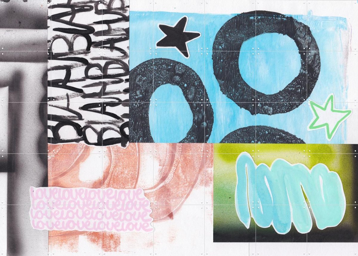 IXXI Spray can Shuffle, Henriette Visscher - 140 x 100 cm - Gratis ophangtool - Grote wanddecoratie en posters - Collage, Speels, Abstract, Gemengde