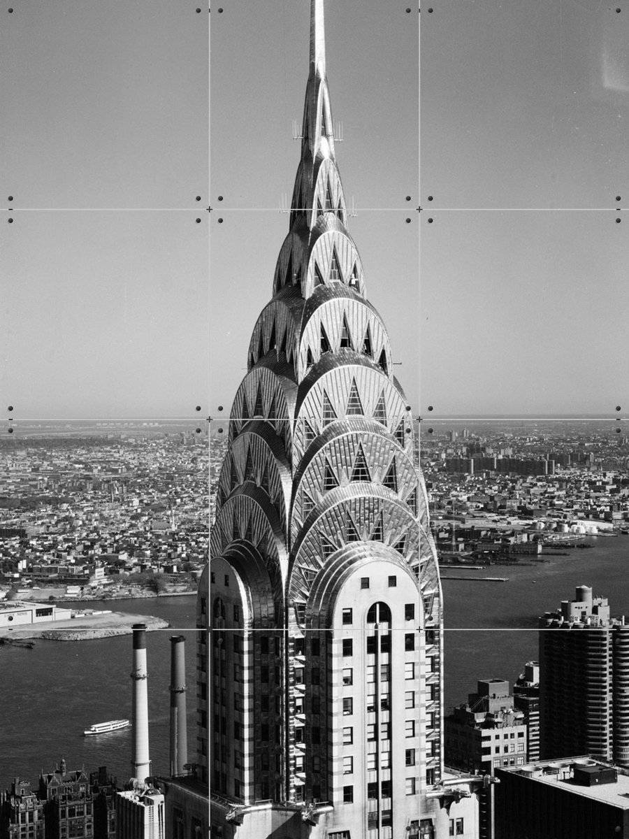 IXXI Chrysler, Teun Voeten - 60 x 80 cm - Gratis ophangtool - Grote wanddecoratie en posters - Fotografie, Vintage, Art Deco, Woonkamer, Gang