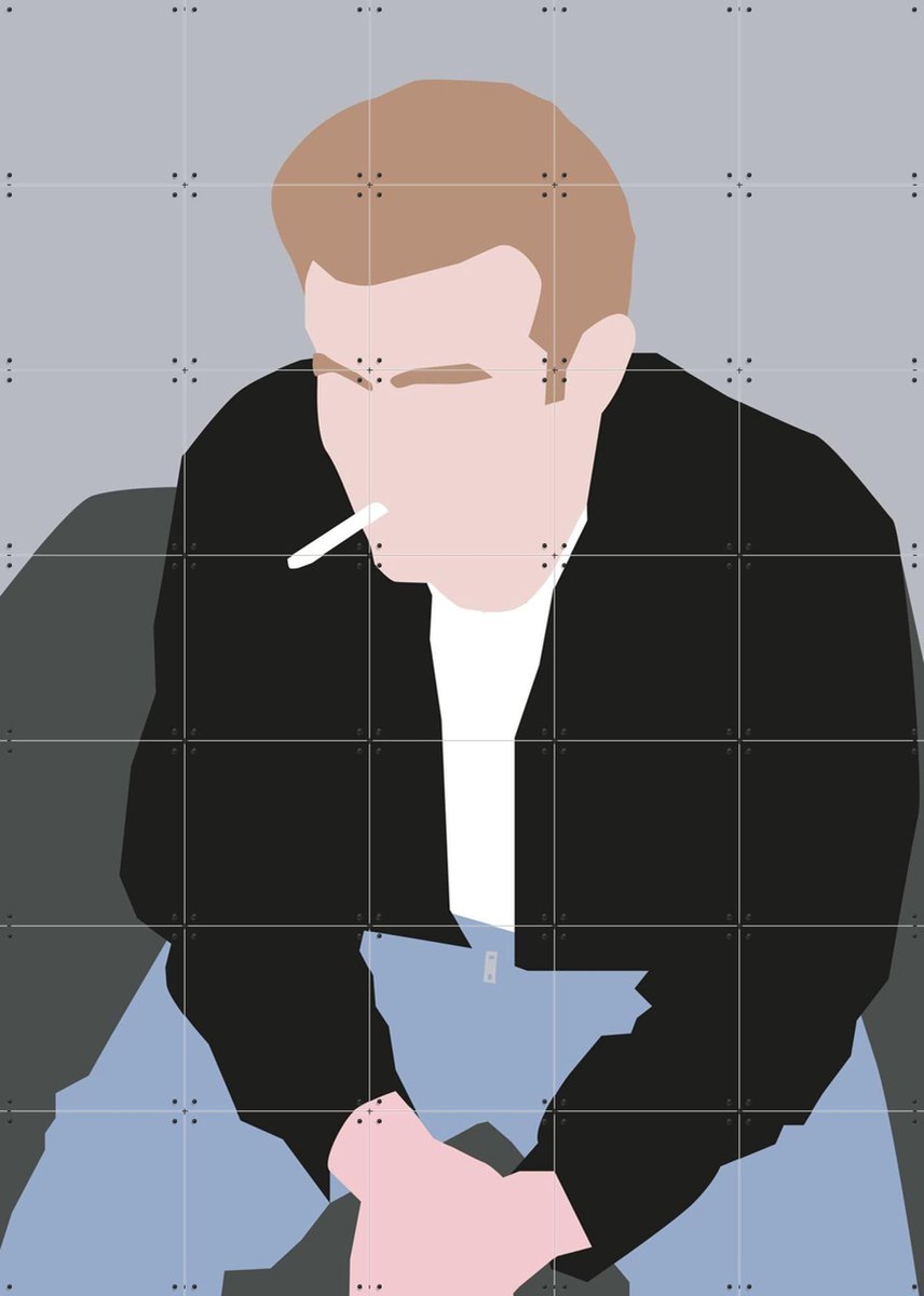 IXXI James, Helena Ravenne - 100 x 140 cm - Gratis ophangtool - Grote wanddecoratie en posters - Grafisch Ontwerp, Mancave, Film en TV, Portretten
