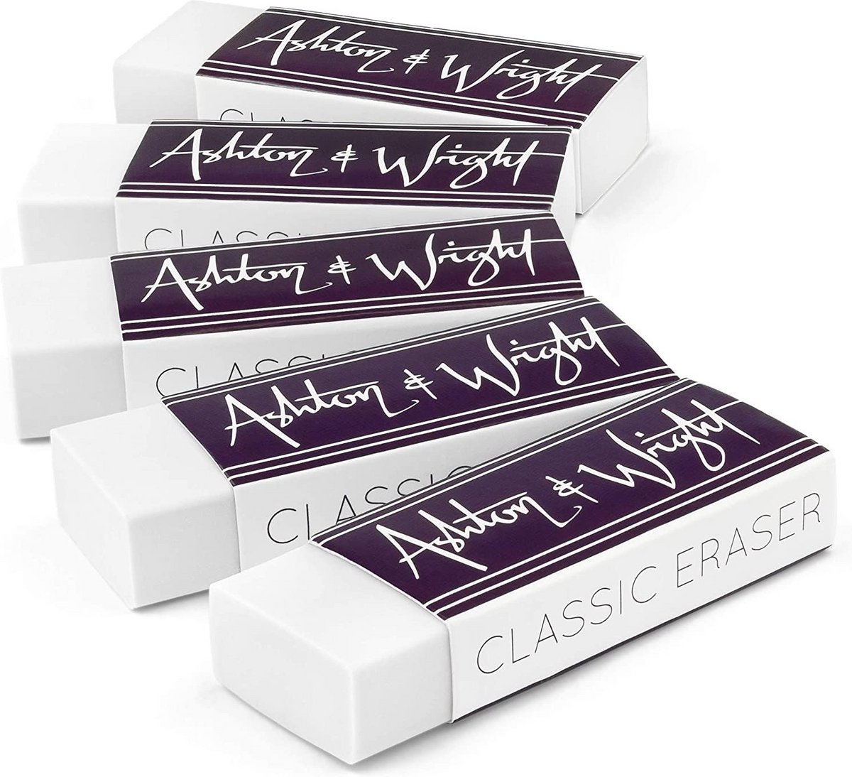 Klassieke Gum - Wisser Kunststof Gum - Fouten Corrigeren - Latexvrij Plastic - Pak van 5 - Wit