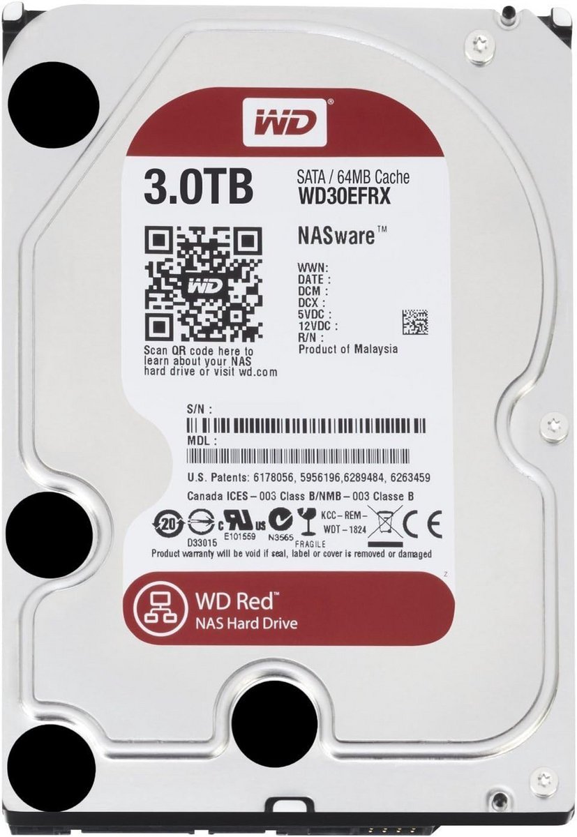 3TB Interne Harde Schijf 3.5 inch SATA NAS HDD