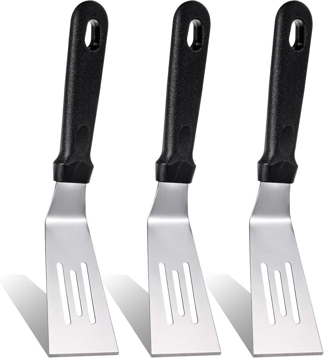 Set van 3 Kleine Metalen Spatel - Ideaal voor Bakken en Koken