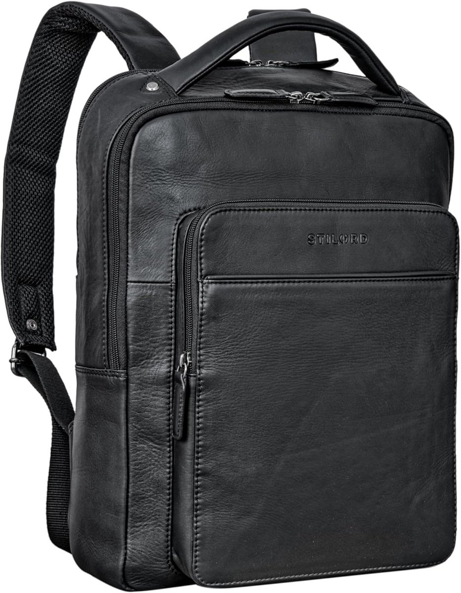 Leren Laptop Rugzak 13 Inch Vintage Unisex voor Werk en Reizen